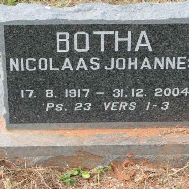 BOTHA Nicolaas Johannes 1917-2004