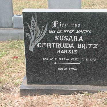 BRITZ Susara Gertruida 1933-1975