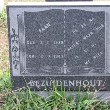 BEZUIDENHOUT Faan 1930-1983