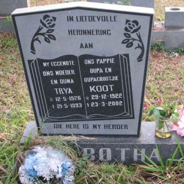 BOTHA Koot 1922-2002 &amp; Trya 1926-1993