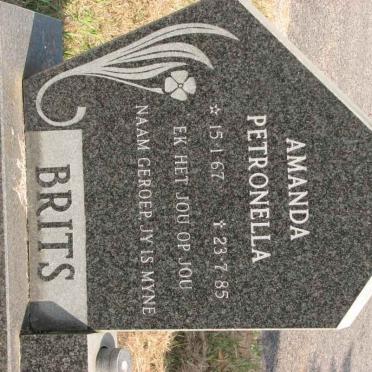 BRITS Amanda Petronella 1967-1985