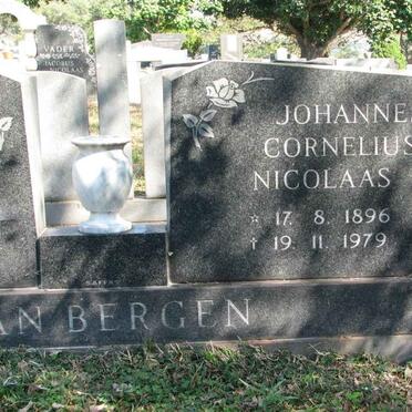 BERGEN Johannes Cornelius Nicolaas, van 1896-1979