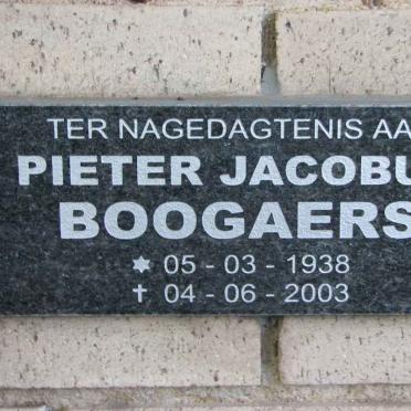 BOOGAERS Pieter Jacobus 1938-2003