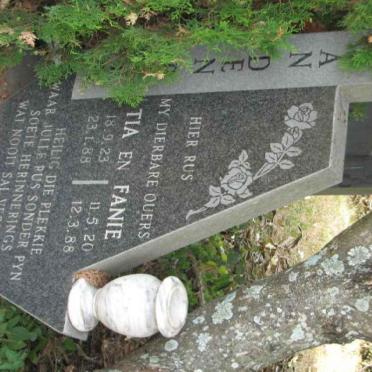 BERG Fanie, van den 1920-1988 &amp; Tia 1923-1988