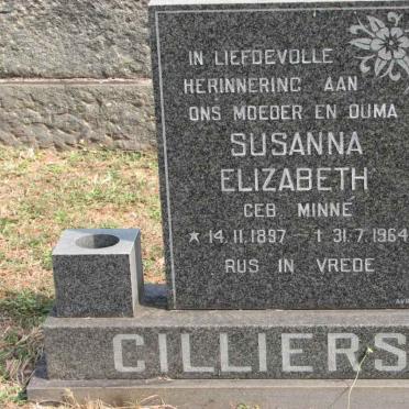 CILLIERS Susanna Elizabeth nee MINNÉ 1897-1964
