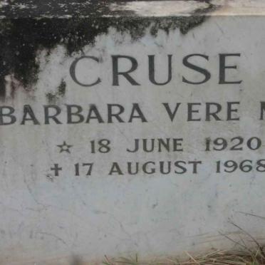 CRUSE Barbara Vere May 1920-1968