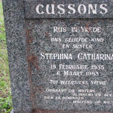 CUSSONS Stephina Catharina 1935-1983