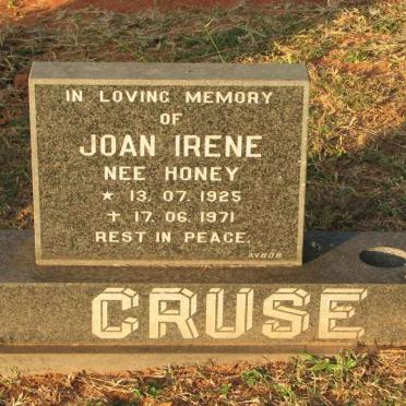 CRUSE Joan Irene nee HONEY 1925-1971