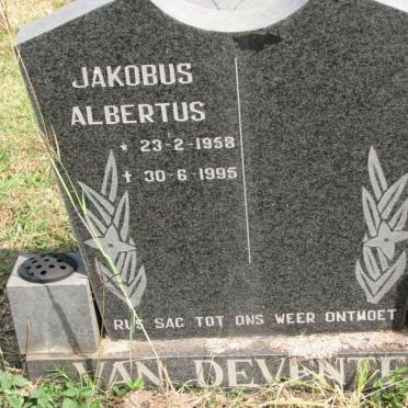 DEVENTER Jakobus Albertus, van 1958-1995