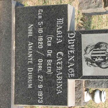 DUVENHAGE Maria Catharina nee DE BEER 1920-1973