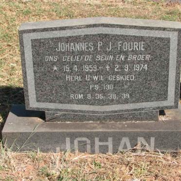 FOURIE Johannes P.J. 1959-1974