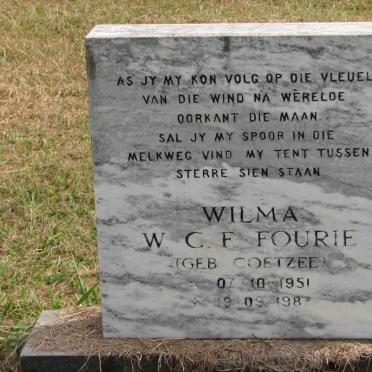 FOURIE W.C.F. nee COETZEE 1951-1987