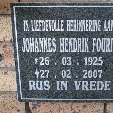 FOURIE Johannes Hendrik 1925-2007
