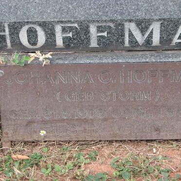 HOFFMAN Johanna C. nee STORM 1909-1987