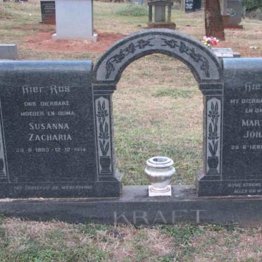 KRAFT Marthinus Johannes 1888-1960 &amp; Susanna Zacharia 1893-1974