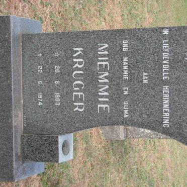 KRUGER Miemmie 1903-1974
