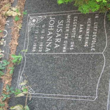 KOEKEMOER Susara Johanna 1939-1988