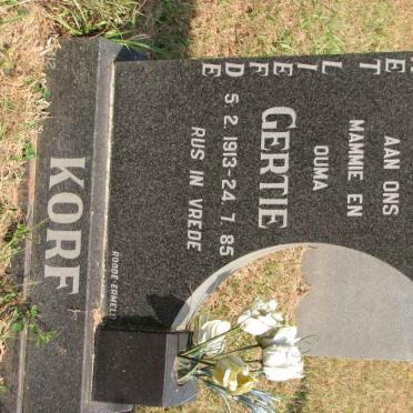 KORF Gertie 1913-1985