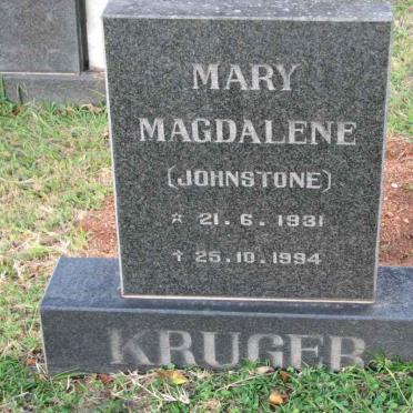KRUGER Mary Magdalene nee JOHNSTONE 1931-1994