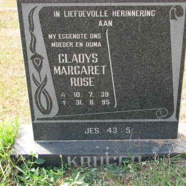 KRUGER Gladys Margaret Rose 1939-1995