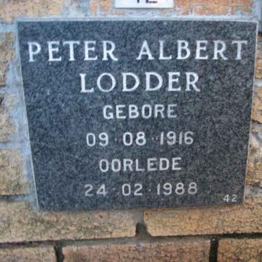 LODDER Peter Albert 1916-1988