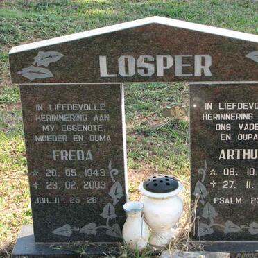 LOSPER Arthur 1942-2007 &amp; Freda 1943-2003