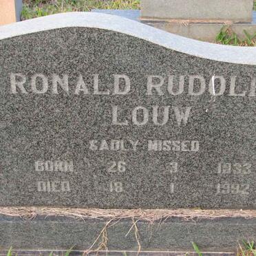 LOUW Ronald Rudolph 1933-1992
