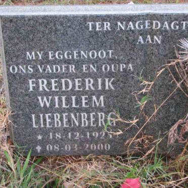 LIEBENBERG Frederik Willem 1925-2000