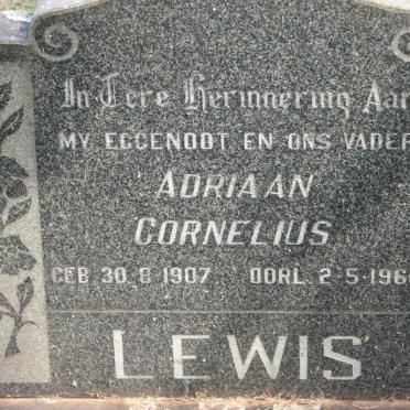 LEWIS Adriaan Cornelius 1907-1966