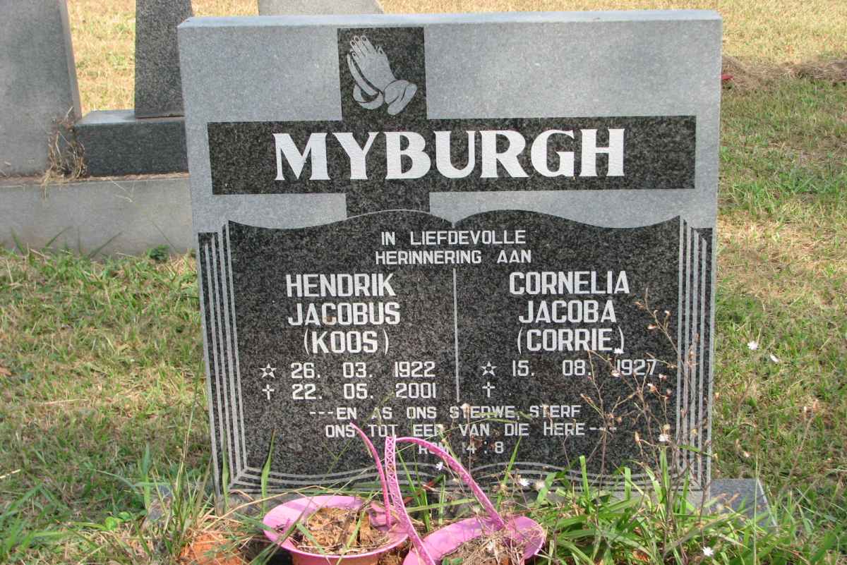 MYBURGH Hendrik Jacobus 1922-2001 & Cornelia Jacoba 1927-