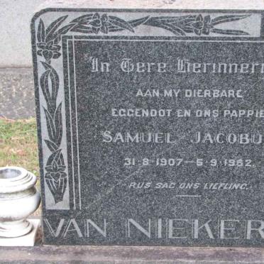 NIEKERK Samuel Jacobus, van 1907-1962