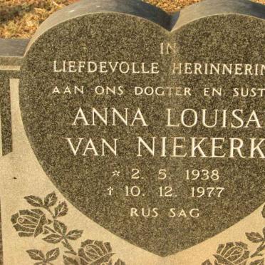 NIEKERK Anna Louisa, van 1938-1977
