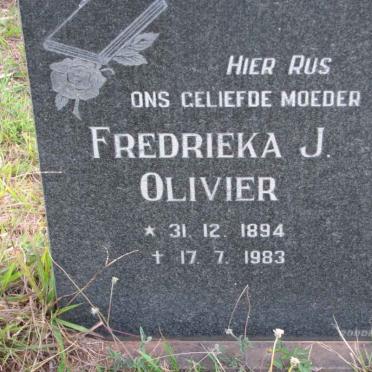 OLIVIER Fredrieka J. 1894-1983