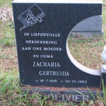 OLIVIER Zacharia Gertruida 1918-1983