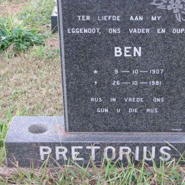 PRETORIUS Ben 1907-1981
