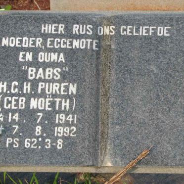 PUREN H.G.H. nee NOETH 1941-1992