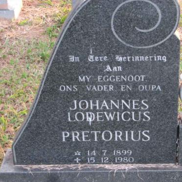 PRETORIUS Johannes Lodewicus 1899-1980