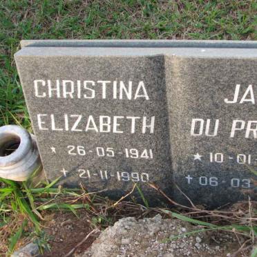 PREEZ Jan, du 1930-2007 &amp; Christina Elizabeth 1941-1990