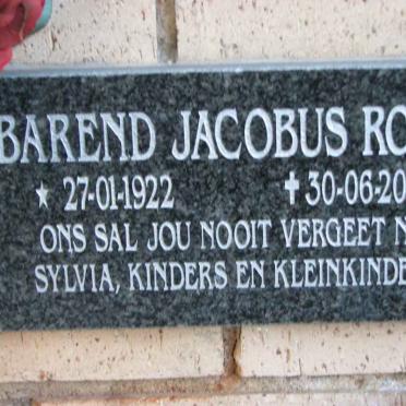 ROOS Barend Jacobus 1922-2002