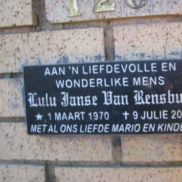 RENSBURG Lulu, Janse van 1970-2001