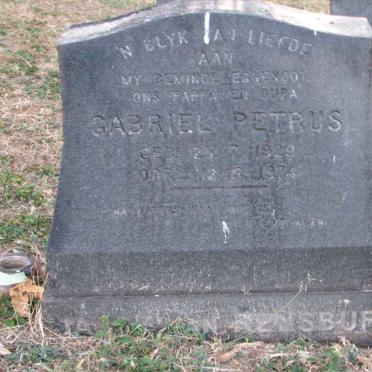 RENSBURG Gabriel Petrus, Janse van 1929-1974