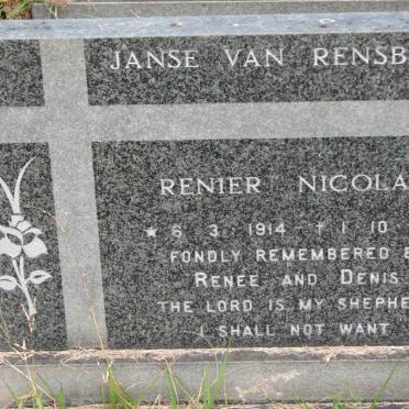 RENSBURG Renier Nicolaas, Janse van 1914-1987