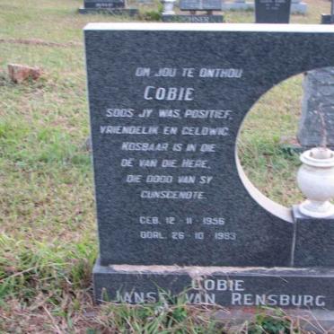 RENSBURG Cobie, Janse van 1956-1983