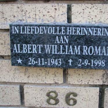 ROMAN Albert William 1943-1998