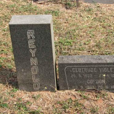 REYNOLD Gordon 1903-1976 &amp; Gertrude Violet 1903-1973