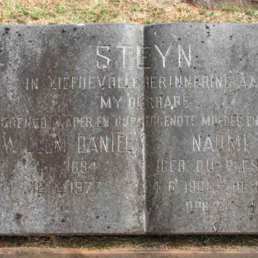 STEYN Willem Daniel 1894-1977 &amp; Naomi DU PLESSIS 1901-1971