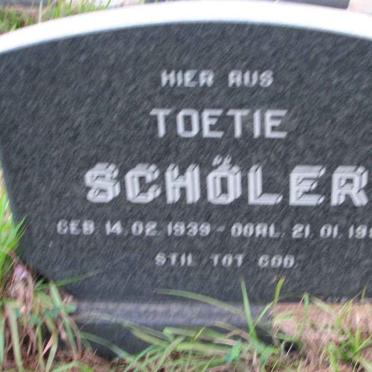 SCHÖLER Toetie 1939-1982