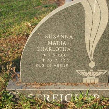 STREIGHER Susanna MAria Charlotha 1916-1999