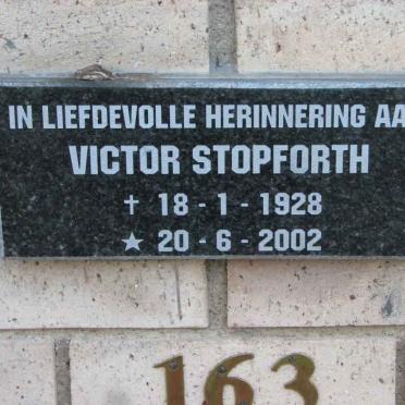 STOPFORTH Victor 1928-2002