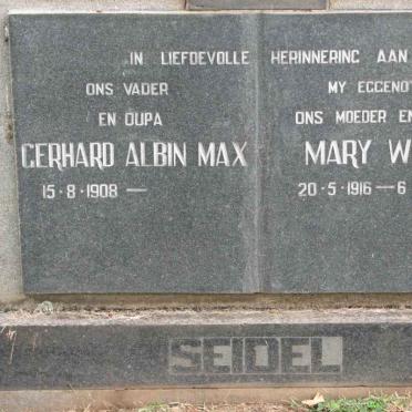 SEIDEL Gerhard Albin Max 1908- &amp; Mary Winnie 1916-1971